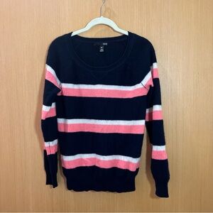 Aqua 100% Cashmere Stripped Sweater | Size XS